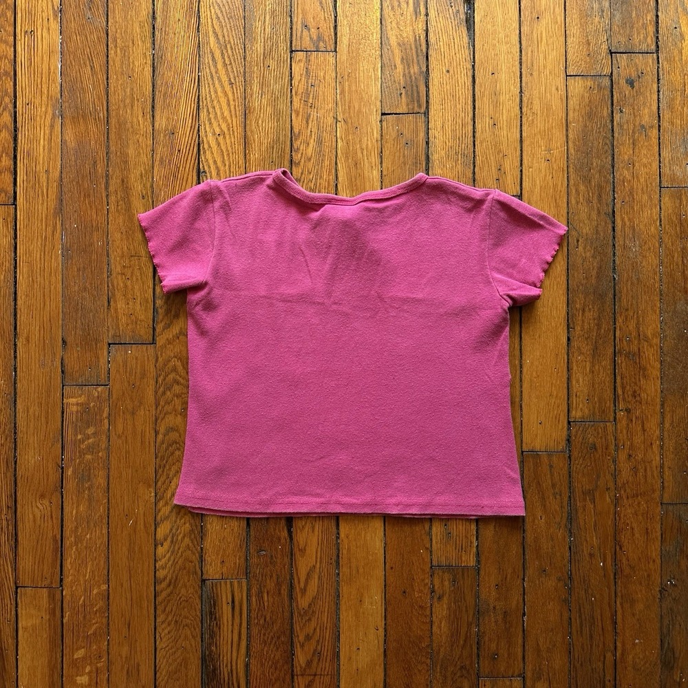 Vtg Powerpuff Girls Cropped Baby Tee Shirt Cartoon Network Pink Y2k 2000 - Picture 9 of 10